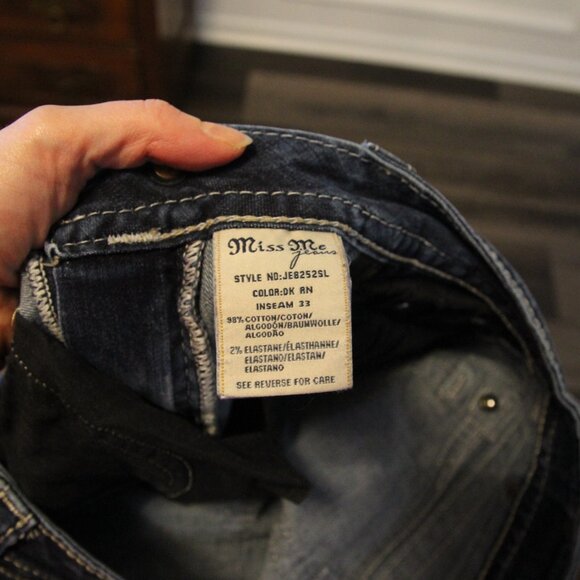 Miss Me Jeans Womens Low Rise Skinny Dark Wash Size 28 *Read* - Picture 13 of 15